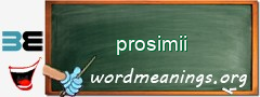 WordMeaning blackboard for prosimii